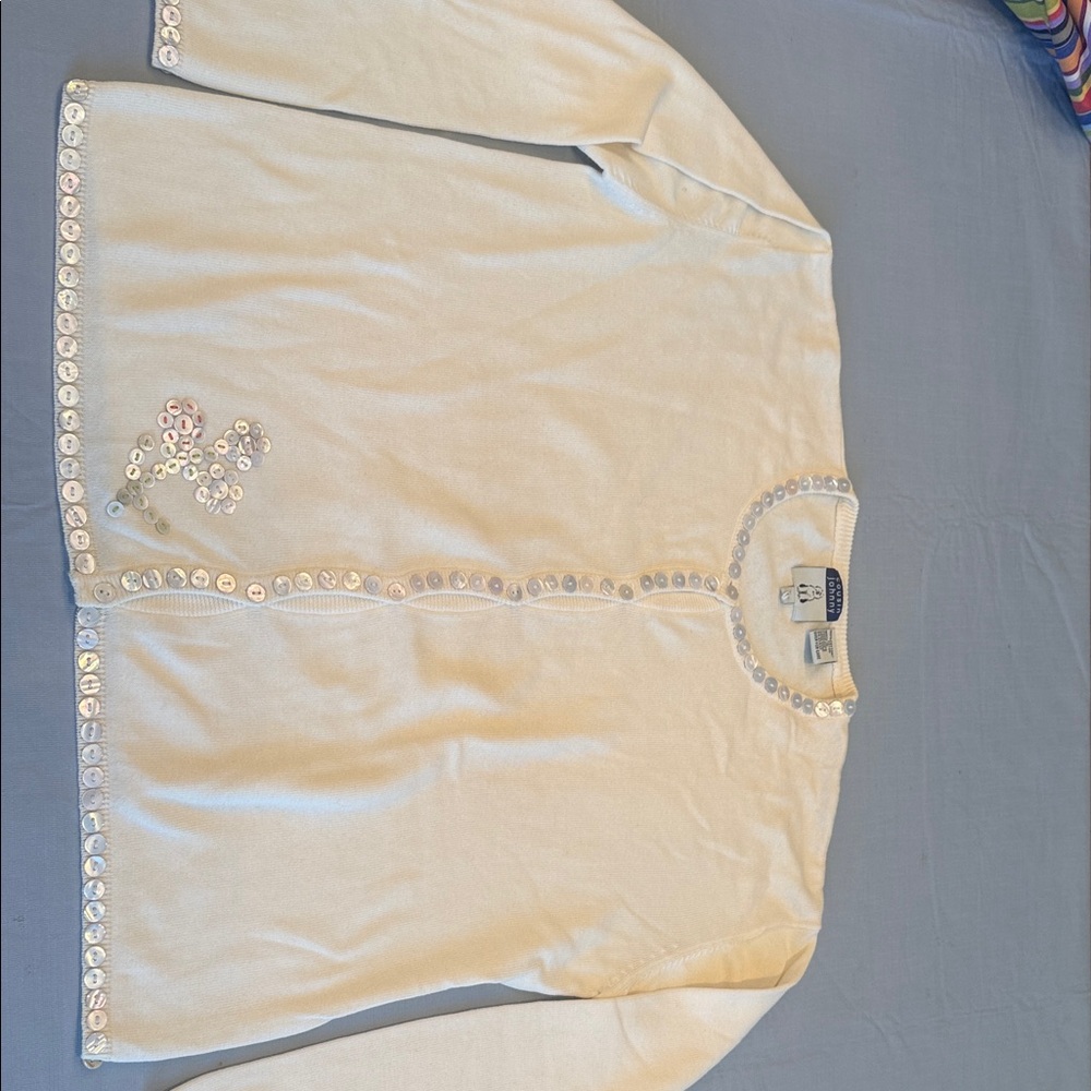 Elegant Cream Cardigan with Sequin Details